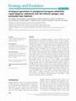 Research paper thumbnail of Ecological speciation in postglacial European whitefish: rapid adaptive radiations into the littoral, pelagic, and profundal lake habitats