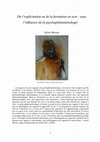 Research paper thumbnail of De l'explicitation ou de la formation en acte