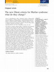 Research paper thumbnail of The new Ghent criteria for Marfan syndrome: what do they change?