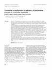 Research paper thumbnail of Comparing the performance of indicators of hand-washing practices in rural Indian households