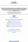 Research paper thumbnail of Access to mental health in primary care: A qualitative meta-synthesis of evidence from the experience of people from 'hard to reach' groups