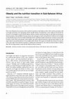 Research paper thumbnail of Obesity and the nutrition transition in Sub-Saharan Africa