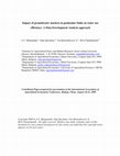 Research paper thumbnail of Impact of groundwater markets in India on water use efficiency: A data envelopment analysis approach