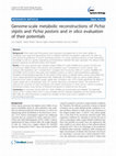 Research paper thumbnail of Genome-scale metabolic reconstructions of Pichia stipitis and Pichia pastoris and in-silico evaluation of their potentials