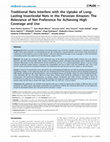 Research paper thumbnail of Traditional Nets Interfere with the Uptake of Long-Lasting Insecticidal Nets in the Peruvian Amazon: The Relevance of Net Preference for Achieving High Coverage and Use