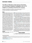 Research paper thumbnail of The Effect of Alteration of the Exposure Parameters of a Cone-beam Computed Tomographic Scan on the Diagnosis of Simulated Horizontal Root Fractures