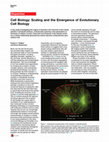 Research paper thumbnail of Cell biology: scaling and the emergence of evolutionary cell biology