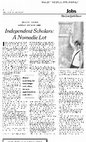 Research paper thumbnail of "Independent Scholars: a Nomadic Lot," in The New York Times, Business Section, 20 February 2011, p.8.