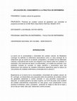 Research paper thumbnail of aplicacion del conocimiento disciplinar