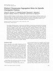 Research paper thumbnail of Distinct chromosome segregation roles for spindle checkpoint proteins