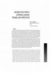 Research paper thumbnail of Javne politike i upravljanje:temeljni pristupi