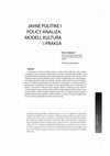 Research paper thumbnail of Javne politike i policy analiza:modeli, kultura i praksa