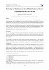 Research paper thumbnail of Protecting the Maritime Zones from Pollution by Coastal State: A Legal Analysis of the Law of the Sea