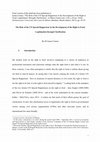 Research paper thumbnail of The Role of the UN Special Rapporteur in the Development of the Right to Food: Legitimation through Clarification