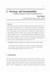 Research paper thumbnail of Strategy and Sustainability - Changing Conceptions to Enable a Sustainable Direction - Chapter 2 of JFBS 4th Annual Conference Proceedings, September 2014 (pp.73-94)