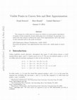 Research paper thumbnail of Visible Points in Convex Sets and Best Approximation