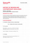 Research paper thumbnail of History of modern and contemporary ideologies