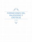 Research paper thumbnail of FORMACIONES DEL PALEOGENO Y CRETACIO