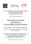 Research paper thumbnail of Verona 3 dicembre 2015 - Nuovi percorsi nella microstoria. Il caso della rivista Contesti