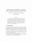 Research paper thumbnail of Relocating the responsibility cut: should more responsibility imply less redistribution?