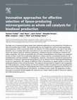 Research paper thumbnail of Innovative approaches for effective selection of lipase-producing microorganisms as whole cell catalysts for biodiesel production