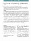 Research paper thumbnail of No evidence for consistent long-term growth stimulation of 13 tropical tree species: results from tree-ring analysis