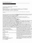 Research paper thumbnail of Blood pressure in the long-term follow-up of children with hemolytic uremic syndrome