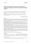 Research paper thumbnail of Higher risk of incomplete mesorectal excision and positive circumferential margin in low rectal cancer regardless of surgical technique