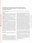 Research paper thumbnail of The effects of a whole grain-enriched hypocaloric diet on cardiovascular disease risk factors in men and women with