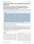 Research paper thumbnail of Uncovering Ecosystem Service Bundles through Social Preferences