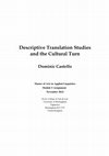 Research paper thumbnail of Descriptive Translation Studies and the Cultural Turn