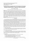 Research paper thumbnail of The Role of the Environment in the Civil Architecture in Istanbul during the Ottoman Period a Comparative Study with Rosetta