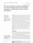 Research paper thumbnail of Additional CT after thrombolysis