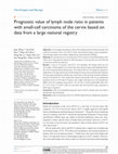 Research paper thumbnail of Prognostic value of LNR on survival of SC patients