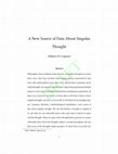 Research paper thumbnail of A new source of data about singular thought