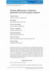 Research paper thumbnail of Gender differences in inference generation by fourth-grade students