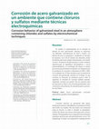 Research paper thumbnail of Corrosión de acero galvanizado en un ambiente que contiene cloruros y sulfatos mediante técnicas electroquímicas