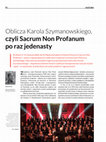 Research paper thumbnail of Oblicza Karola Szymanowskiego, czyli Sacrum Non Profanum po raz jedenasty