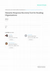 Research paper thumbnail of Dynamic Response Recovery Tool for Roading Organisations