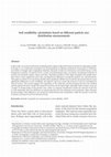 Research paper thumbnail of Soil erodibility calculations based on different particle size distribution measurements