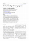 Research paper thumbnail of Electrostatic deposition of graphene