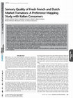 Research paper thumbnail of Sensory Quality of Fresh French and Dutch Market Tomatoes: A Preference Mapping Study with Italian Consumers