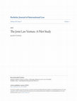 Research paper thumbnail of The Joint Law Venture: A Pilot Study