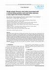 Research paper thumbnail of Single ectopic thoracic renal artery associated with a normal kidney position and renal artery stenosis: a case report and review of literature