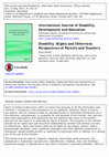 Research paper thumbnail of Disability, Stigma and Otherness: Perspectives of Parents and Teachers