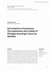 Research paper thumbnail of “Articulations of Presence: The Explosions and Rubble of Philippe Aractingi’s Sous les Bombes.” 