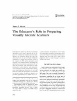 Research paper thumbnail of The educator's role in preparing visually literate learners