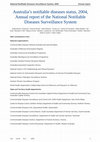 Research paper thumbnail of Australia's notifiable diseases status, 2004, annual report of the National Notifiable Diseases Surveillance System