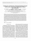 Research paper thumbnail of Luminescence and structure of nanosized inclusions formed in SiO2 layers under double implantation of silicon and carbon ions