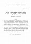 Research paper thumbnail of Di-Jet Production in Photon-Photon colisions at $\sqrt{s_{ee}}$ from 189 to 209 GeV